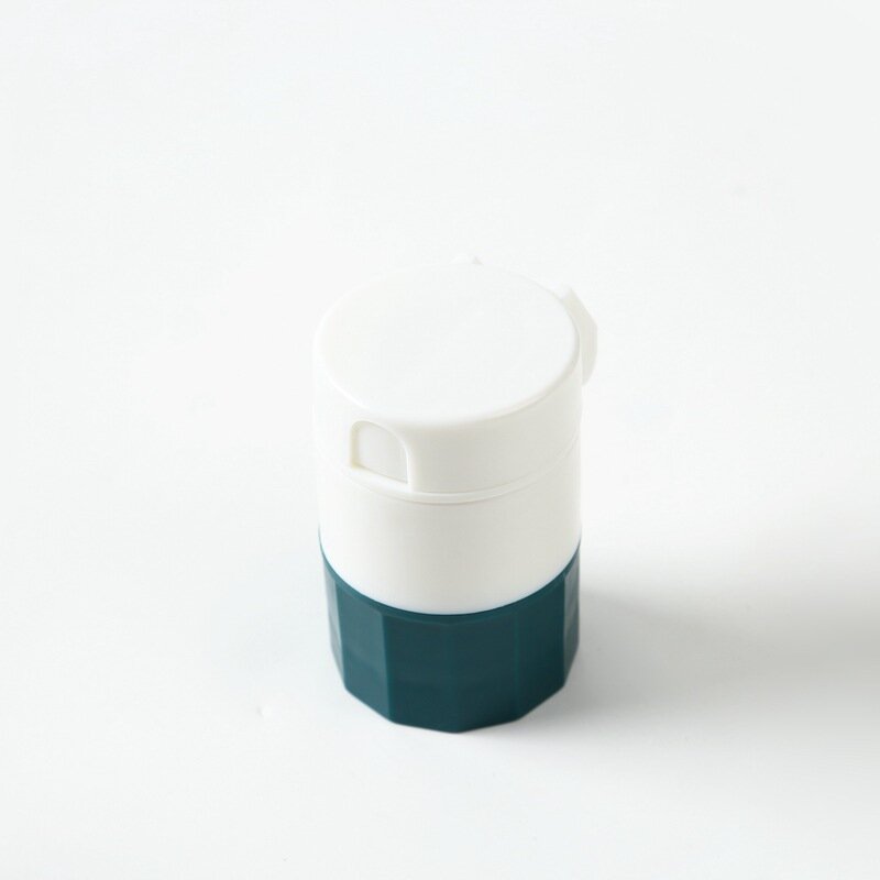 Medicine Splitter Box Storage Pill Crusher Multifunction Portable 4 Layer Powder Tablet Grinder Powder Pill Cutter