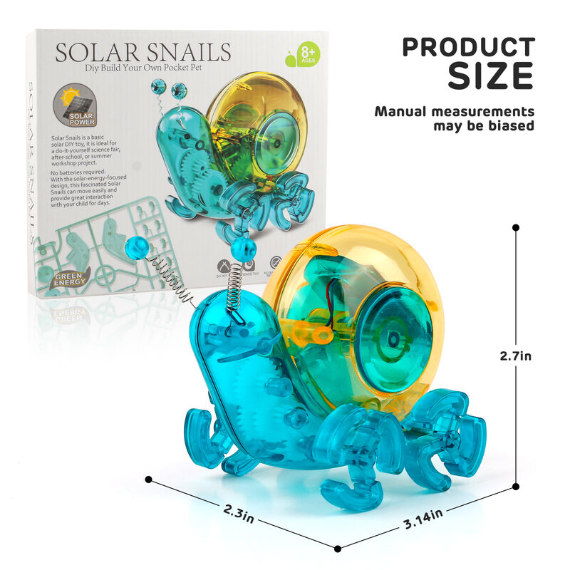 Stamm diy Solar Montage Schnecke Smart Roboter Spielzeug Technologie Kits Lernspiel zeug Puzzle Spielzeug Geschenk für Jungen und Mädchen