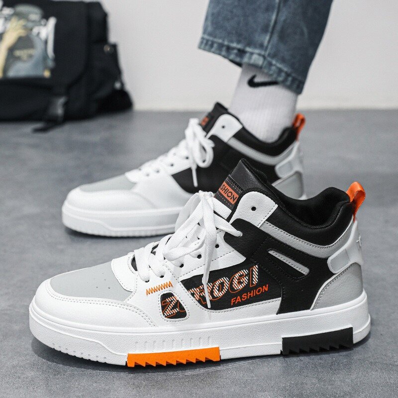 2024 Sneakers da uomo moda High Top scarpe Casual Trend Skateboard scarpa Lace Up platform scarpe da allenamento Tennis zapatillas hombre