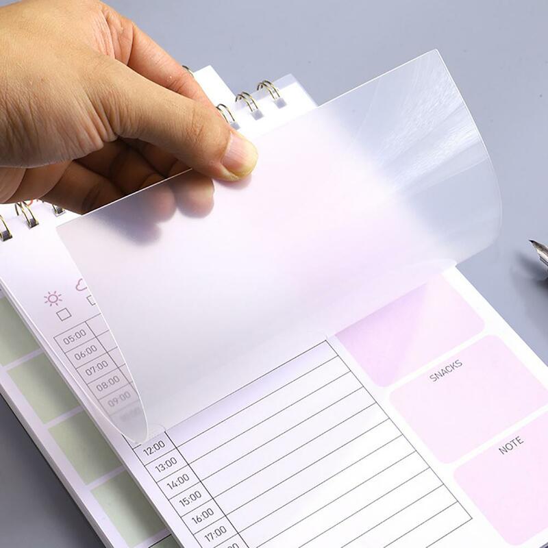 Buku catatan perencana mingguan bahasa Inggris Notebook dengan pengaturan tujuan buku catatan jadwal harian untuk melakukan daftar perlengkapan kantor sekolah
