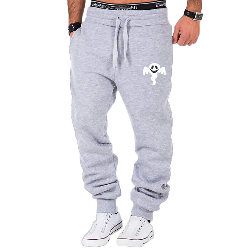 halloween Men's New Fashion Casual Printed Sweatpants Soft Sports Pants Jogging Pants Running Trousers Loose Long Cargo Pants