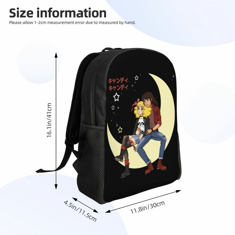 Mochilas personalizadas Candy Candy Candy, Fashion Bookbag para School College, Cartoon Anime Manga Bags para homens e mulheres
