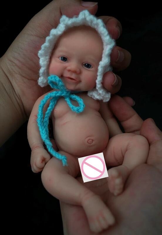 Mini poupée de nouveau-né réaliste en Silicone pour enfants, Anti-Stress, 7 pouces, Micro Preemie, "Mia" et "Eli"