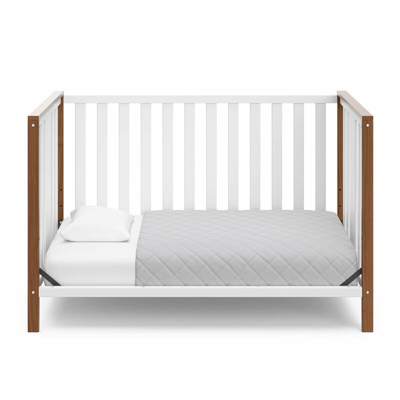 Кроватка-трансформер 4-в-1 с сертификатом GREENGUARD Gold, преобразуется из детской кроватки в кроватку для малыша и полноразмерную кровать