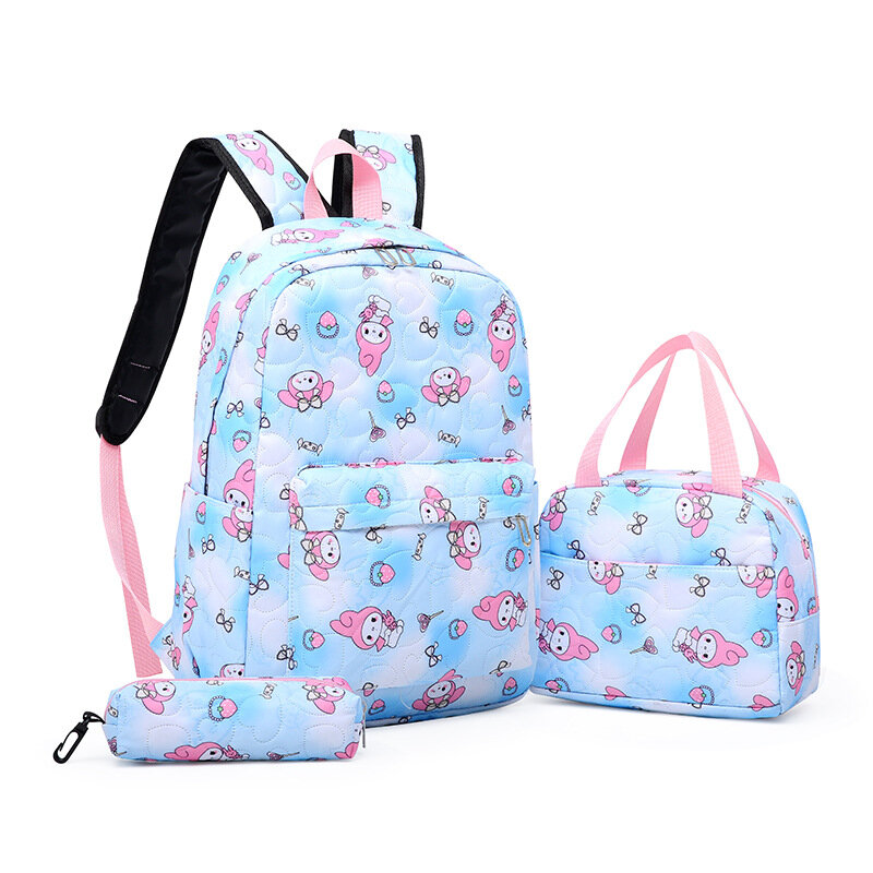 2024 Cartoon School Backpack for Student Princess Print Schoolbag Boy Girl Kindergarten Baby Children Backpack with Pencil Case