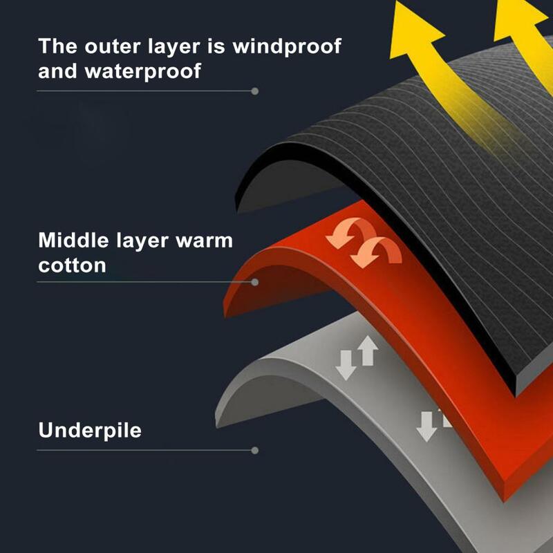 Luvas impermeáveis de tela sensível ao toque Luvas de esqui Luvas de ciclismo com forro de pelúcia Design térmico à prova de vento