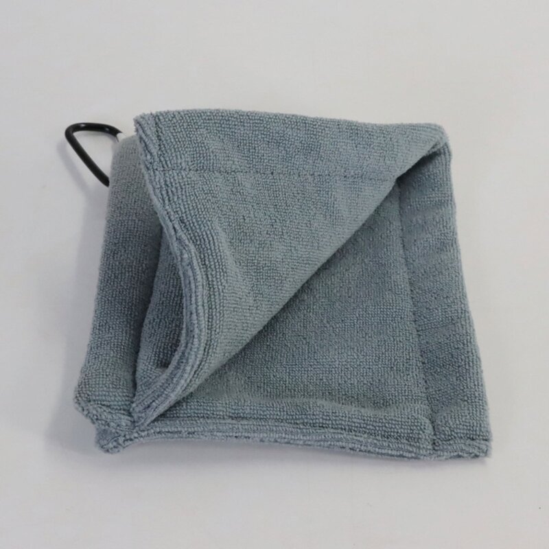 Golf Ball Towel Microfiber Golf Towel with Carabiner Clip Golf Head Clean Towel
