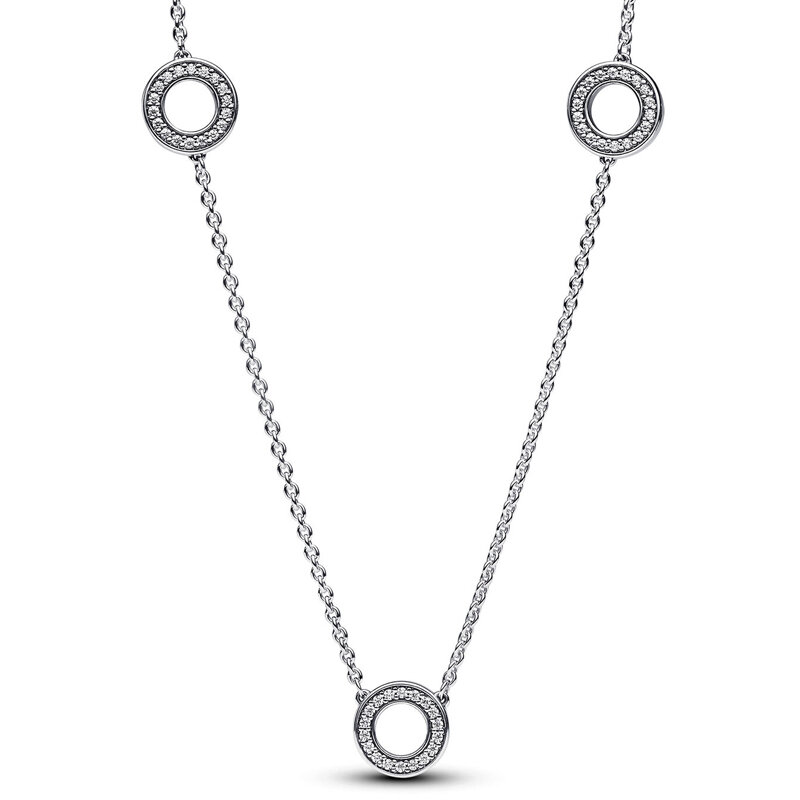 Collar de plata de ley 925 con forma de Rosa Blanca en flor, cadena con perlas y cuentas, joyería artesanal