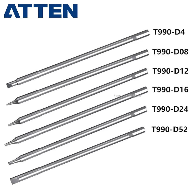 Aten-はんだ付け用の特別な溶接鉄ヘッド、統合されたコア、電気溶接ヘッド、t990シリーズ、ST-990、ST-8602D