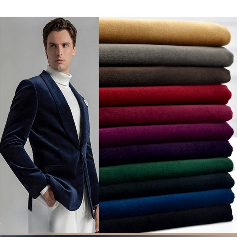 Tissu en velours de coton pur imbibé de velours, robe formelle, oreiller fait main, printemps, automne et hiver