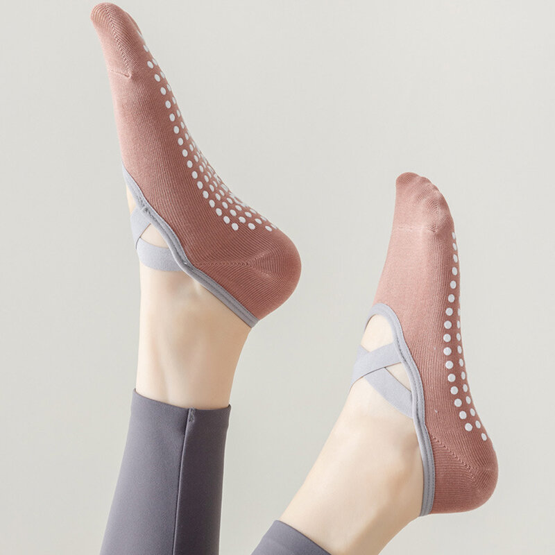 GYMIGO 4/10 paia di calzini da Yoga da donna antiscivolo calzini da allenamento per Pilates calzini da pavimento sportivi protettivi antiscivolo adatti per principianti
