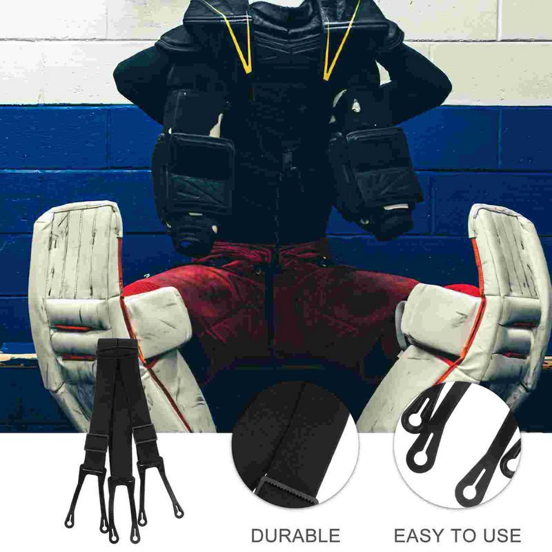 Hokej na lodzie wiszące spodnie w paski pas trakcyjny szelki rozciągliwy ochraniacz elastyczny obowiązek