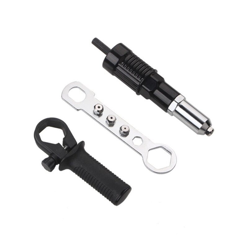 Electric Rivet Guns Adapter Non-slip Handle for Cordless Drill Electric Riveting Dropship