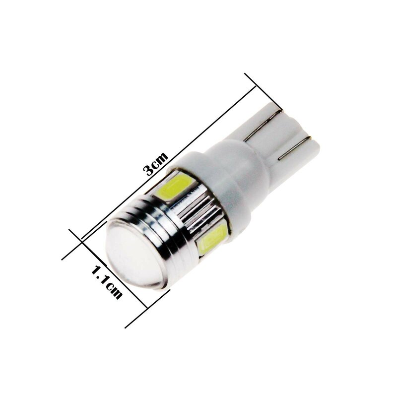 1x biały RV T10 W5W światło cofania żarówka zapasowa obiektyw 6 podmiotów uczestniczących w systemie 5630 LED SMD 159 161 168 2521 A055