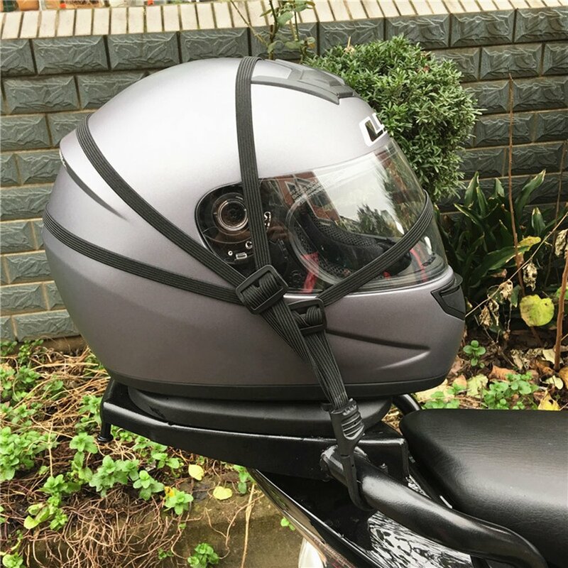 60cm Motorcycle Helmet High Strength Retractable Elastic Rope Universal Luggage Flexible Strap Ties Belting Protective Net
