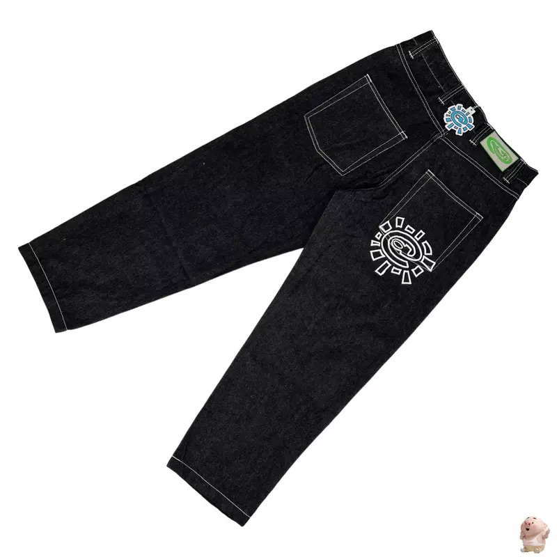 ADWYSD-Calças jeans para homens e mulheres, jeans Harajuku, sempre fazer o que deve fazer, novo, 1:1