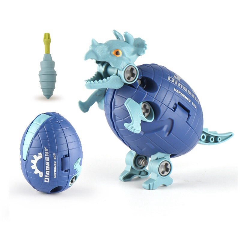 DIY orzech zabawka do montażu zdeformowany jajo dinozaura montaż dinozaura klocki do budowy Model kombinacja dinozaura zabawka dla dzieci