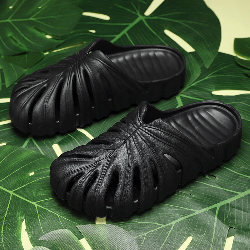 Monstera Slides for Men Summer Women Outdoor Slippers Eva Soft Forest Camping Trend Unisex Slides Beach Shoes Home Slippers