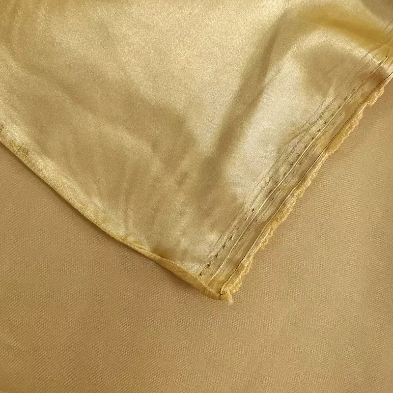 Pano dourado do forro do cetim para costurar, tela dourada brilhante