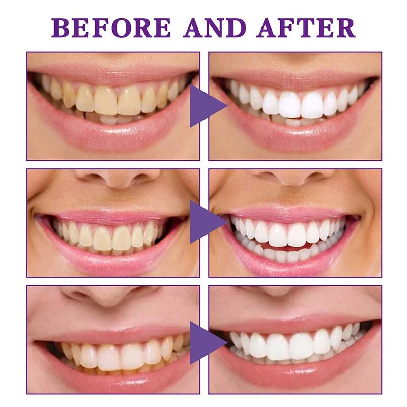 V34 sbiancamento dei denti dentifricio correttore di colore cura della pulizia orale smalto schiarente riparazione alito fresco rimuovere la macchia dentifricio