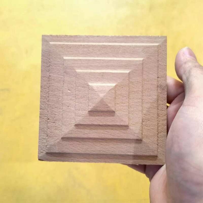 Calcomanía de marco de trabajo de aplique Onlay tallado en madera, 6cm, 10cm