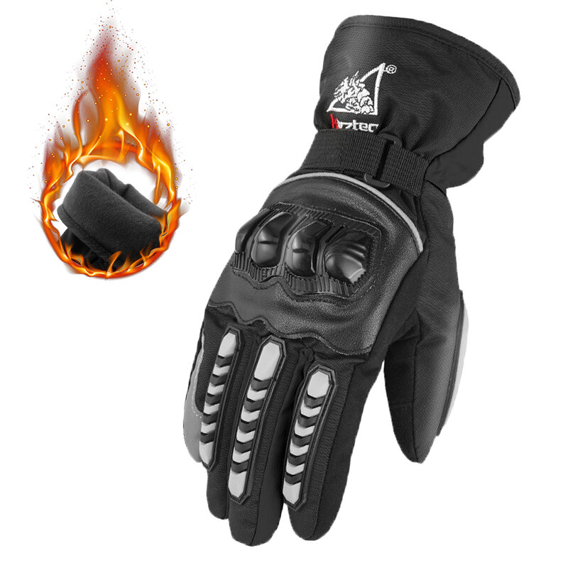 Men's Outdoor Gloves Motorcycling Gloves Windproof and Waterproof Winter Ski Gloves with Touch Screen Technology Long Warmth