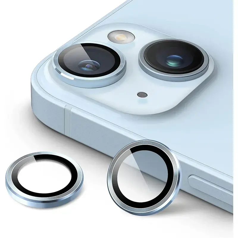 Protector de lente de cámara azul para iPhone 14 Plus 13 Pro Max 12 11 iPhone14 14Pro 13Pro 12Pro 11Pro, accesorios de cubierta de vidrio templado