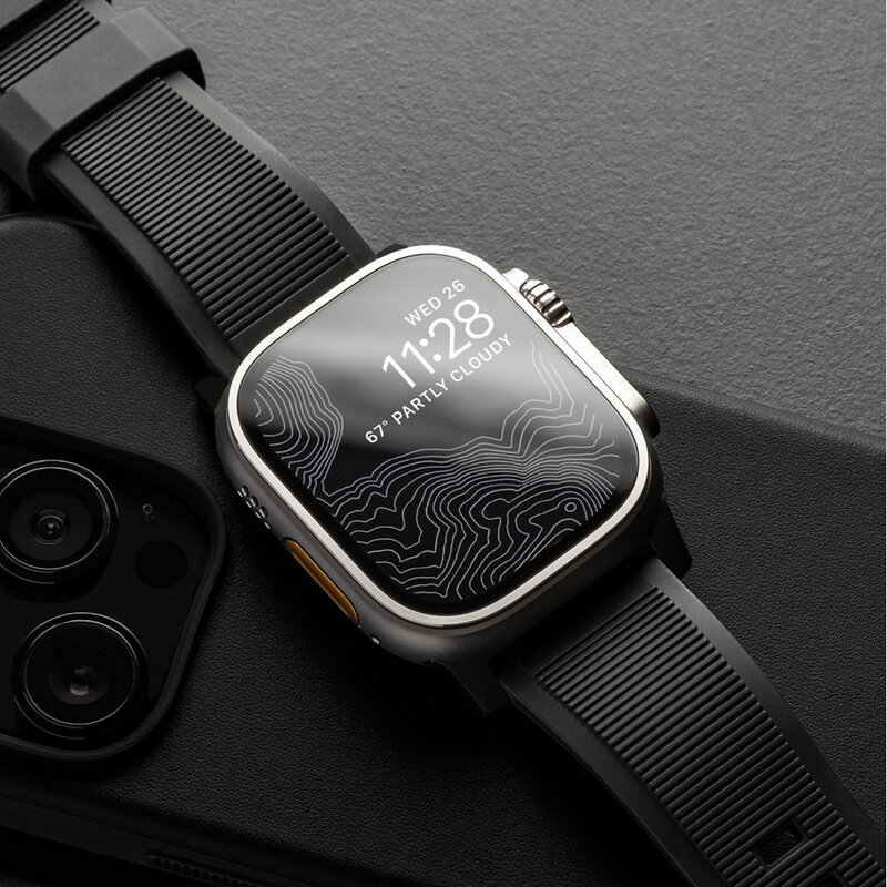 Pulseira de relógio de silicone suave, bracelete para iWatch Series Ultra 8, 7, 6, 5, 4, SE, Rubber Correa, 49mm, 45mm, 44mm, 40mm, 40mm