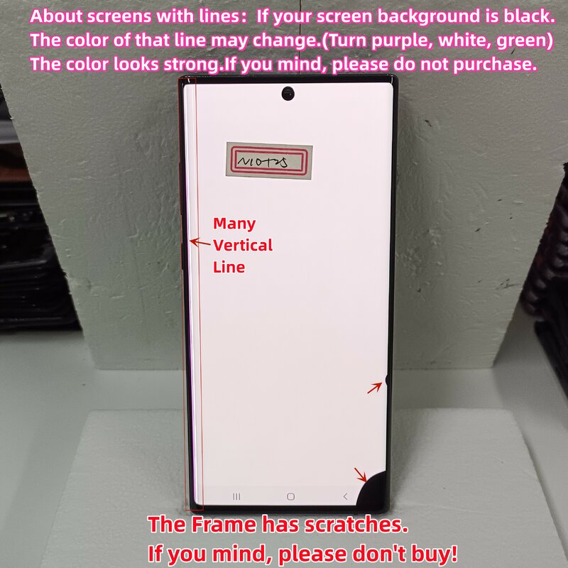 Pantalla AMOLED 100% Original para Samsung Galaxy Note 10 Plus, pantalla LCD N975W, N975F, N9750 con montaje de reparación de marco