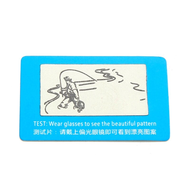 Durable Polarised Sunglasses Lens Shades Glasses Tester Testing Card Check Funny