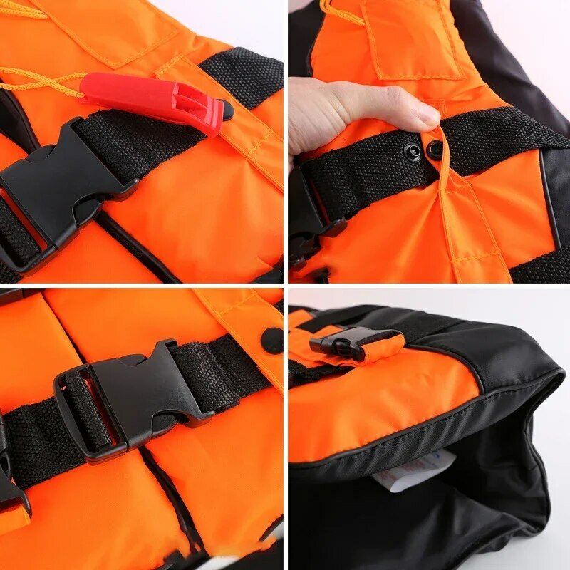Outdoor Adult Swimming Life Jacket Verstelbare Drijfvermogen Survival Suit Polyester Kinderen Levensvest Met Whistle