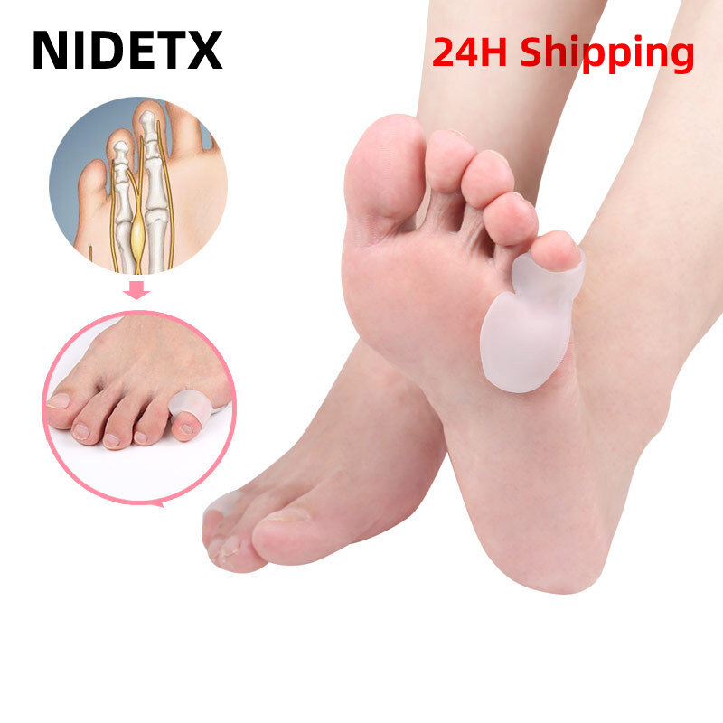 2pieces=1pair New Hot Sale Small Toe Varus Separator Bunion Overlapping Corrector Silicone Pad Thumb Valgus Straighten Orthosis