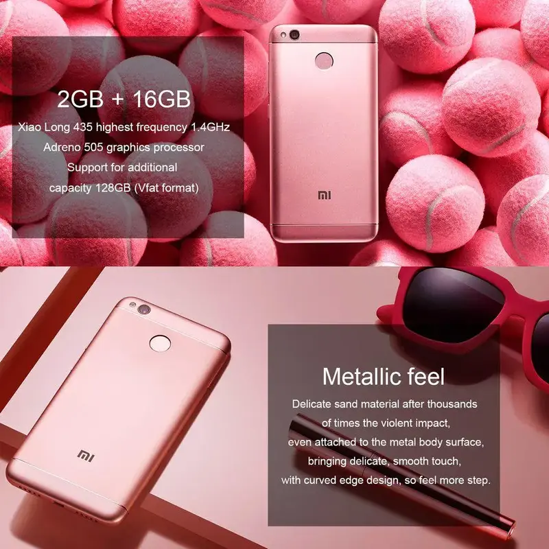Ponsel cerdas Xiaomi Redmi 4X 4G 64G, firmware Global Snapdragon 435 Android Snapdragon, ponsel pintar