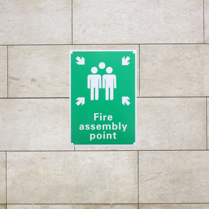 화재 랠리 포인트 사인 안전 경고 금속 비상 조립 사무실 엠블럼 알루미늄 플레이트