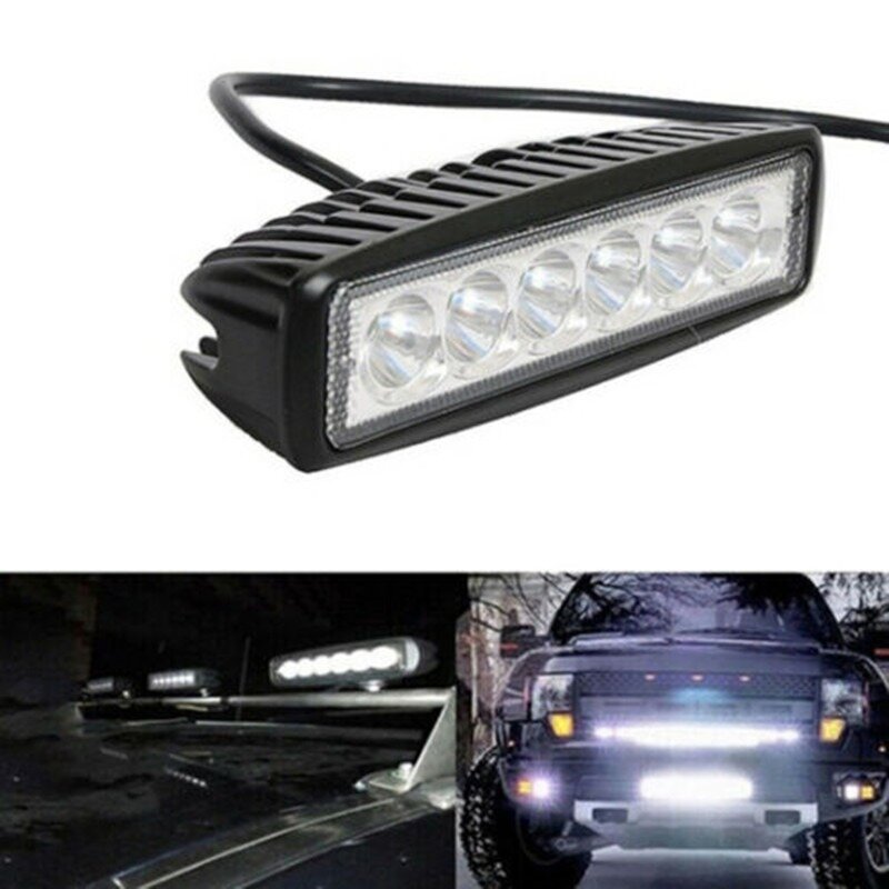 LED Work Light Strip Shape Bar, 6500-7500K, ponto de inundação, branco, cabeça Off Road, luz do carro, IP67, autopeças para várias cenas