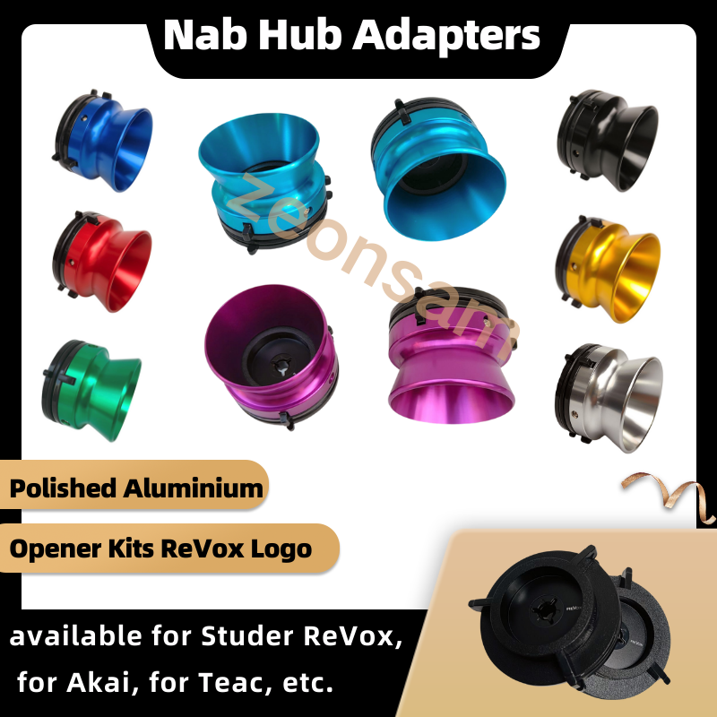 1 Pair Nab Hub Adapters  for Studer ReVox 10 Inch Opener Universal Loading Device for Akai Teac ， Reel Tape Recorder Accessories