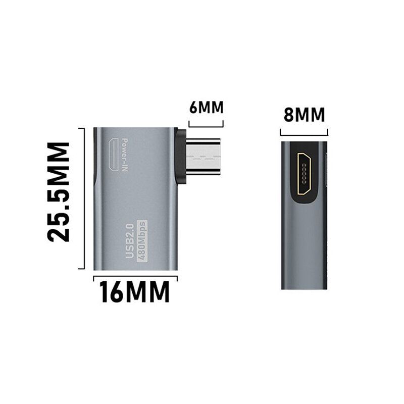 Adapter kablowy OTG 4K 90 stopni w lewo zasilany Micro USB do Adapter USB OTG dla tabletu TV ogień TV Stick 4K