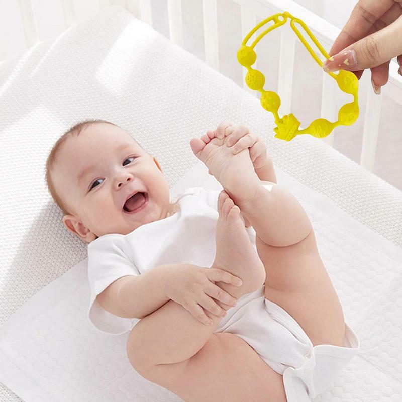 Bracelet de dentition en silicone à mâcher pour nouveau-né, réglable, apaisant, sans danger pour les aliments