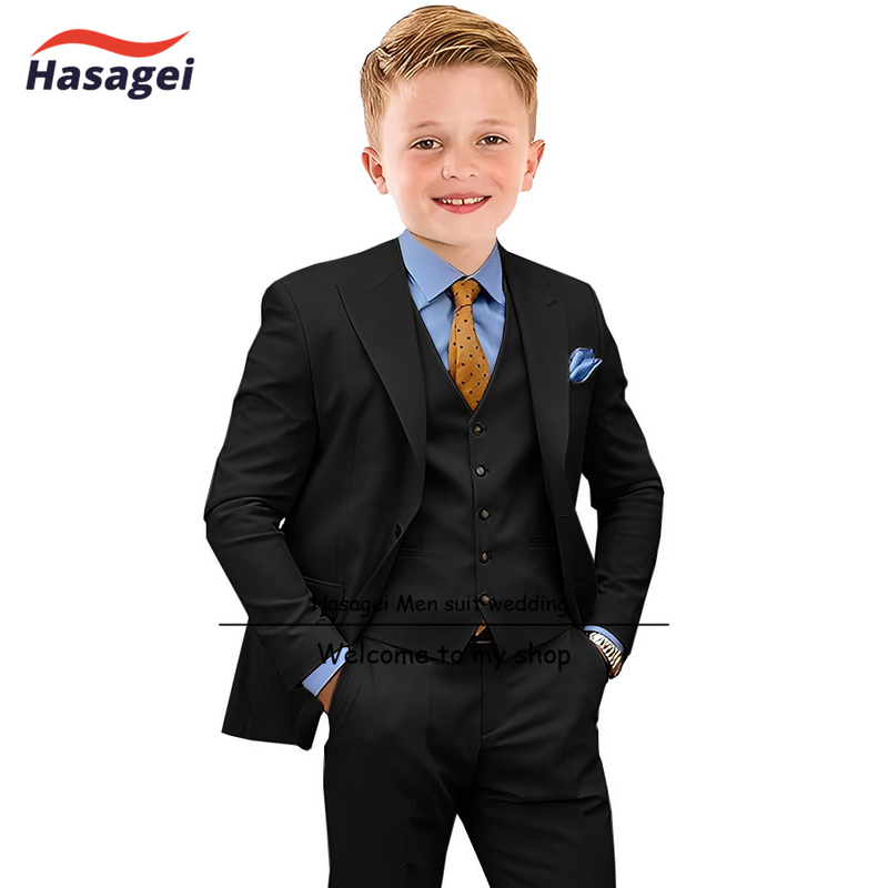 Boys Formal Suit Slim Fit 3 Piece Kids Tuxedo Wedding Party Outfits