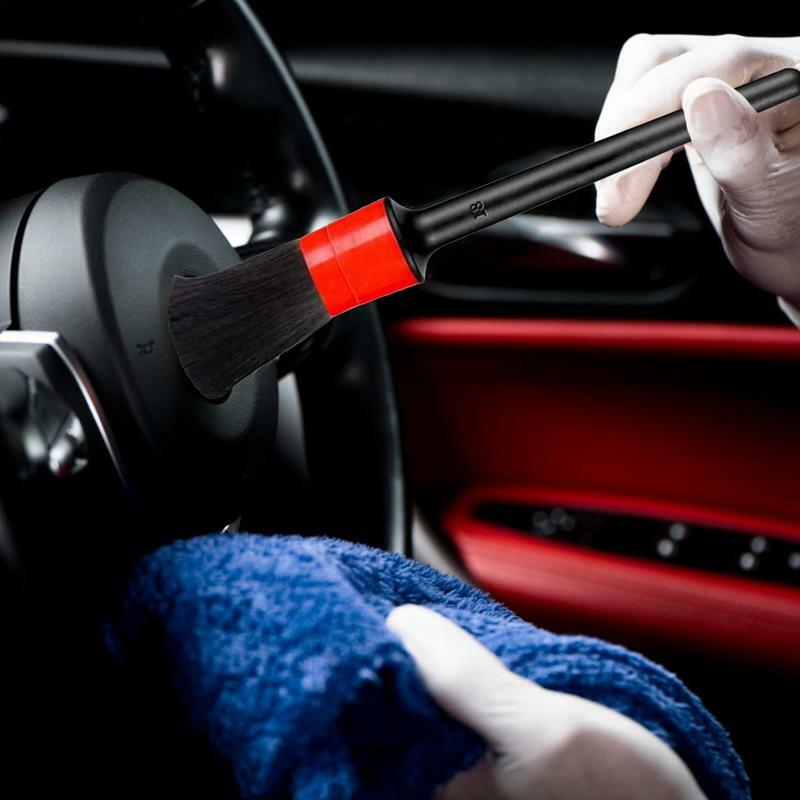 Cepillo de limpieza de polvo para Interior de coche, cerdas suaves extraíbles, cepillo para detalles de Interior de coche