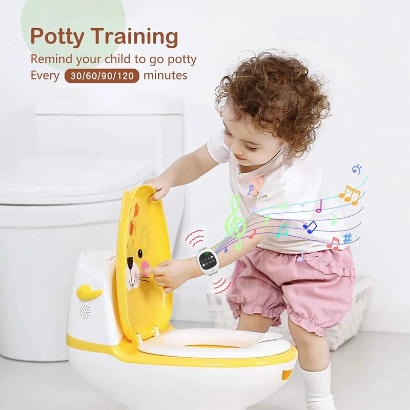 Wireless Bedwetting Alarm 2-in-1 Upgraded Enuresis Pee Vibration Timer with Music Optional and Volume Control Potty Training