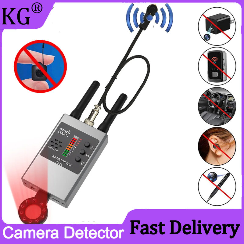 Шпионская скрытая камера-детектор профессиональные анти-шпионские гаджеты подслушивание отверстие аудио Жук GSM устройство детектор радиосигнала с ИК