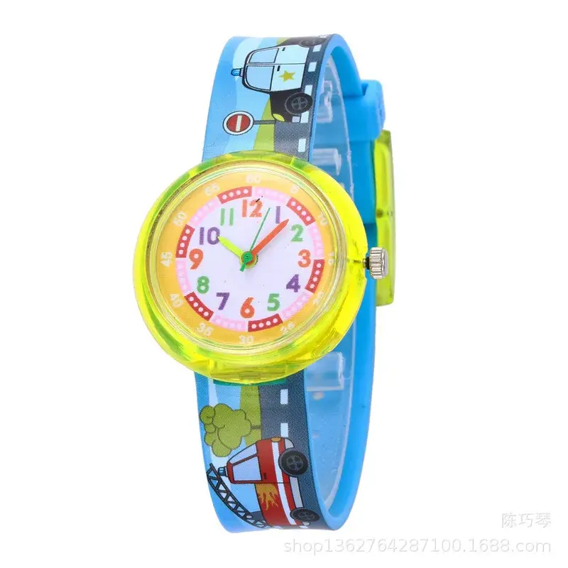 Gute Qualität Luxus japanische Bewegung Kinder Uhr Cartoon Dinosaurier/Delphin/Pony/Löwe wasserdicht Kinder Quarzuhren Spielzeug
