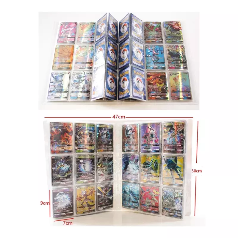 Large Cards Album 9 Pocket 432 Card Book Map Letters Holder Binder Cartoon Squirtle Charizard VMAX GX Collection Folder Mewtwo