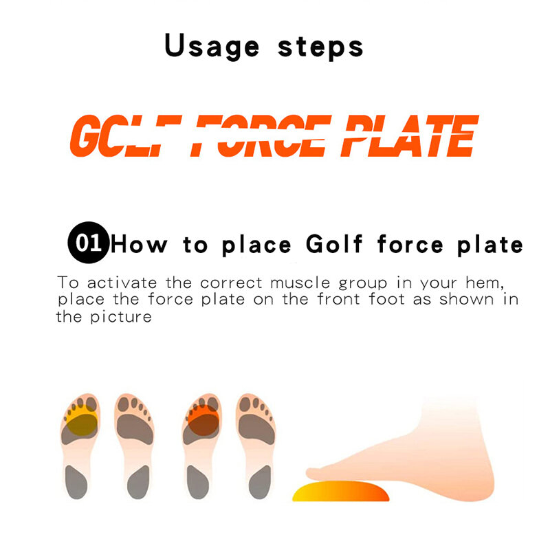 2 Stück Golf Force Plate Step Pad unterstützt Swing Balance Praxis Anti-Rutsch-Gummi Golf Training hilft Golf Trainer Golf zubehör