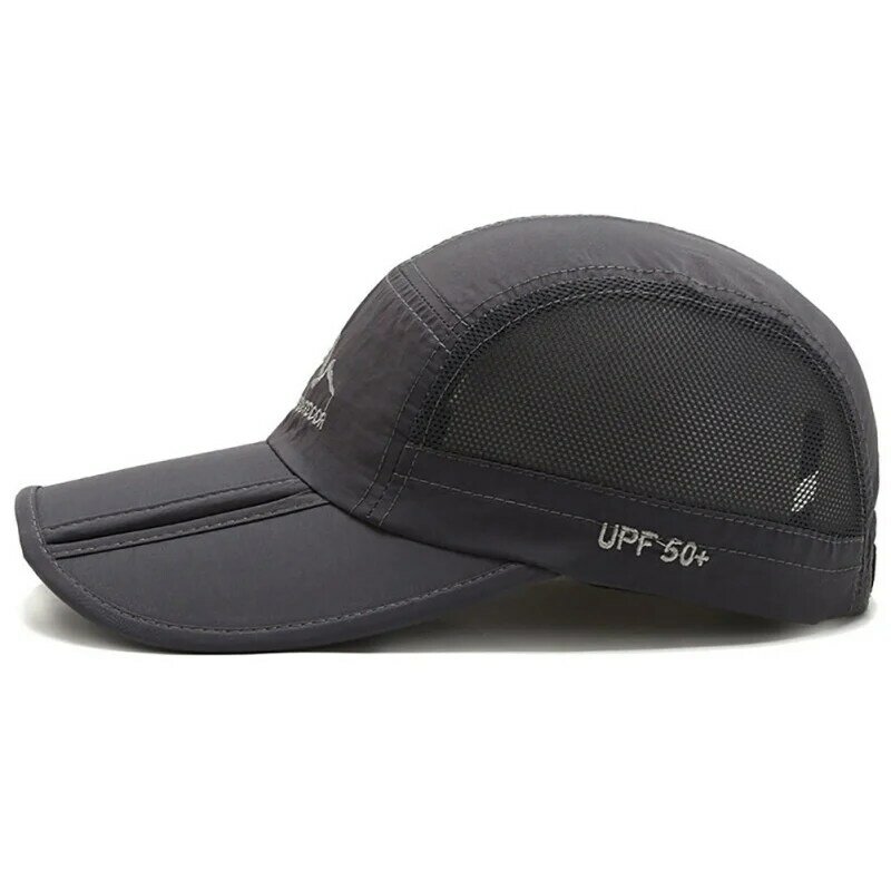 Summer Fashion Unisex Outdoor Baseball Cap Folding Sport Quick Drying Ultra-Thin Breathable Mountaineering Sun Hat Sunscreen Cap