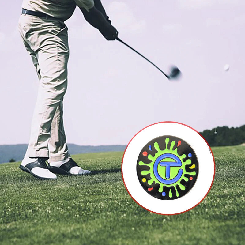 Tanda bola Golf dengan klip penanda topi Golf magnetik alat latihan penanda Golf untuk hadiah pemain Golf perlengkapan penanda bola Golf