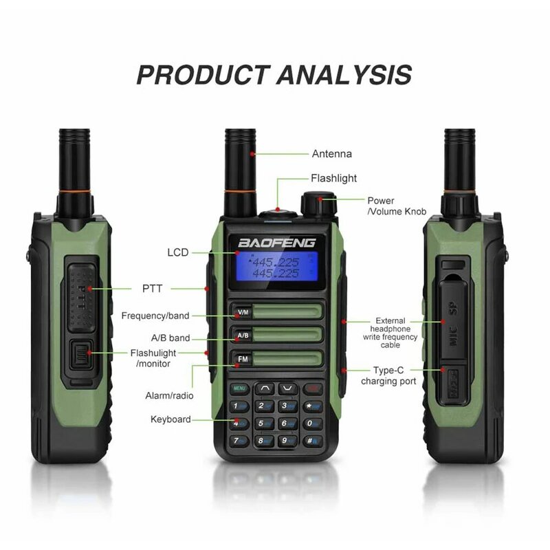 Baofeng-walkie-talkie 2023 pro mate v2,ハイパワー,50km範囲,防水uv16トランシーバー5r max v2,2ウェイラジオ,UV-16