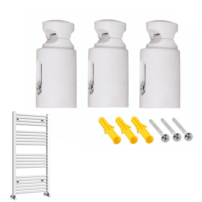 Soportes de radiadores calefactados, repuesto de soporte de radiador de riel de toalla, montaje de fijación de pared calefactado, color blanco, 3 piezas