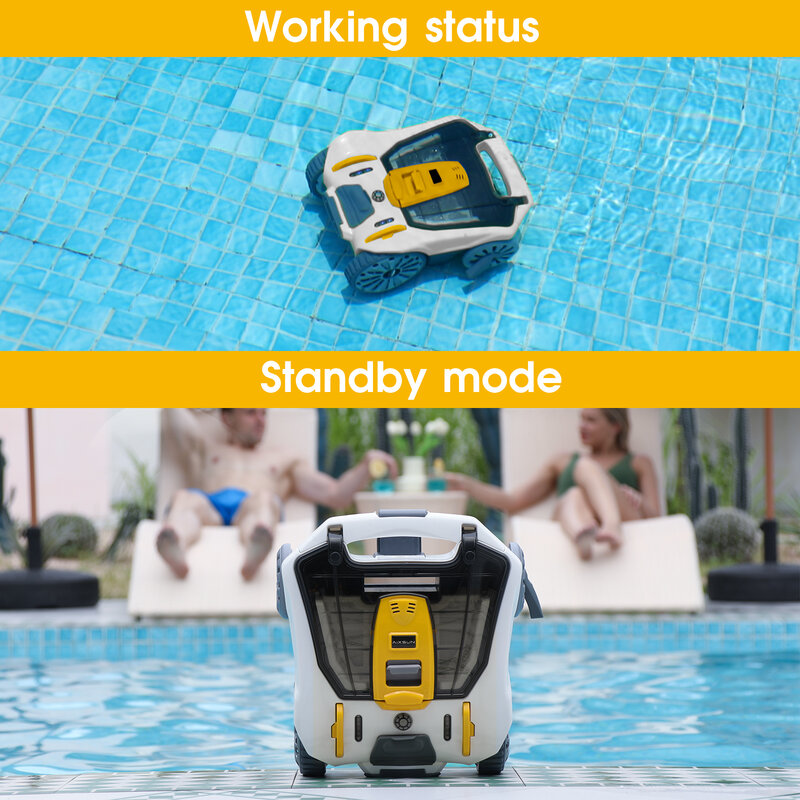 ELF08 PRO Robot bawah air, pembersih kolam renang, peralatan kolam renang, penyedot debu Kolam renang